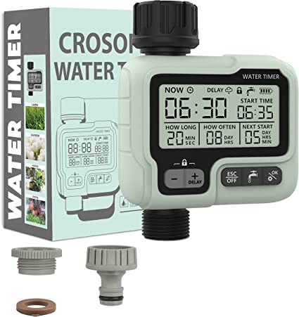 CROSOFMI Centralina Irrigazione Giardino: Irrigazione Automatica Impermeabile IPX5